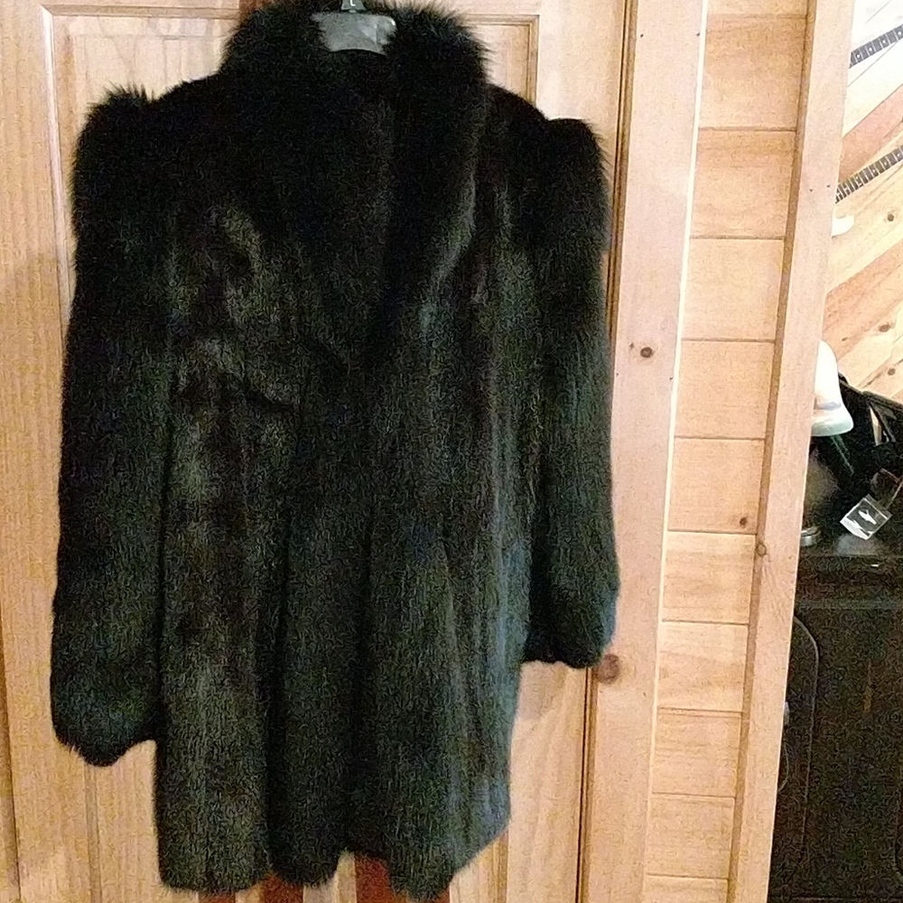 Black mink coat